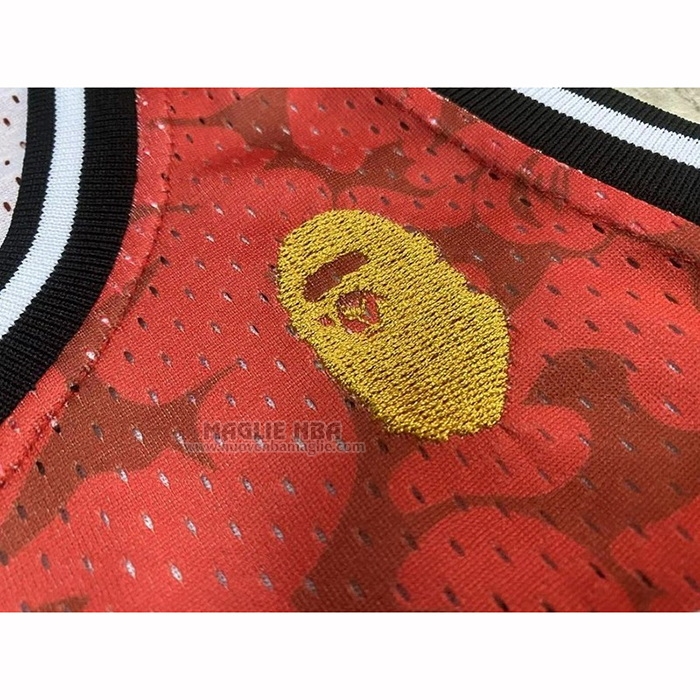 Maglia
 NO 93 Miami Heat Mitchell & Ness Bape Rosso
